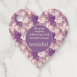 Étiquettes Cadeau Unique en glam/violet fleuri