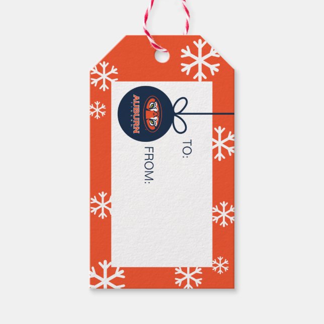 Étiquettes-cadeau Université d'Auburn | Vacances (Devant)