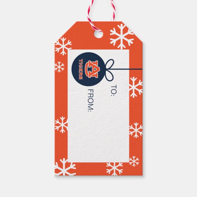 Étiquettes-cadeau Université d'Auburn | Vacances (Devant)