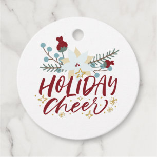 Étiquettes Cadeau Vacances Cheer Foliage Cadeau de Noël