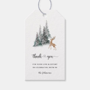 Étiquettes-cadeau Vacances de Noël d'hiver merci