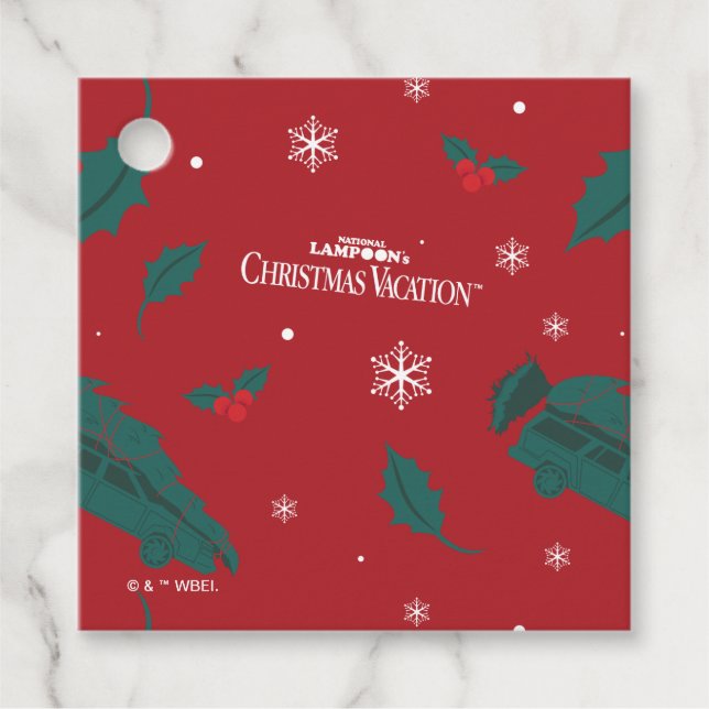 Étiquettes Cadeau Vacances de Noël Holly Motif (Devant)