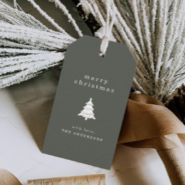 Étiquettes-cadeau Vacances de Noël vertes