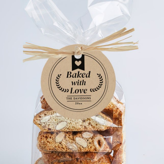 Étiquettes Cadeau Vacances Noël Cuisson Kraft Cadeau (Créateur téléchargé)