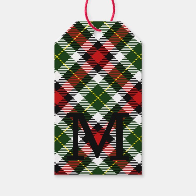 Étiquettes-cadeau Vacances Noël Plaid Enveloppe cadeau famille (Devant)