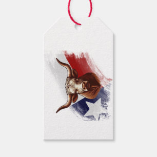 Étiquettes-cadeau Vache longhorne du Texas