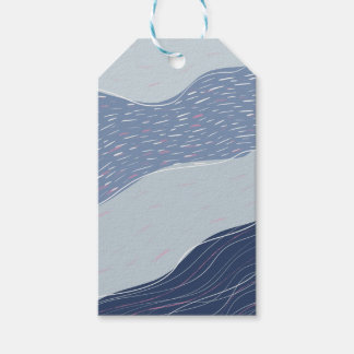 Étiquettes-cadeau Vague bleue