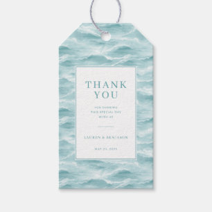 Étiquettes-cadeau Vagues Bleues Sereines