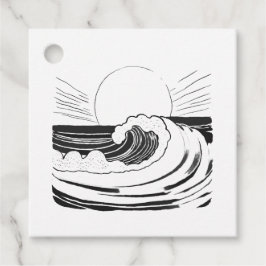 Étiquettes Cadeau Vagues océaniques