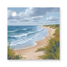 Vagues océaniques | Peinture côtière de plage