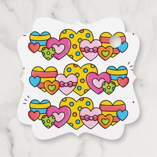 Étiquettes Cadeau Valentine (Dos)