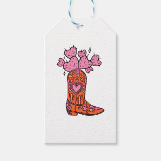 Étiquettes-cadeau Valentine Cowboy Boot