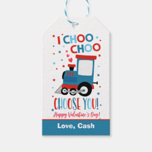 Étiquettes-cadeau Valentine I Choo Choo Choo Choisissez Vous Classe