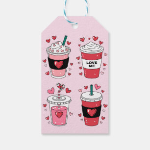 Étiquettes-cadeau Valentines Day Latte Coffee Lover