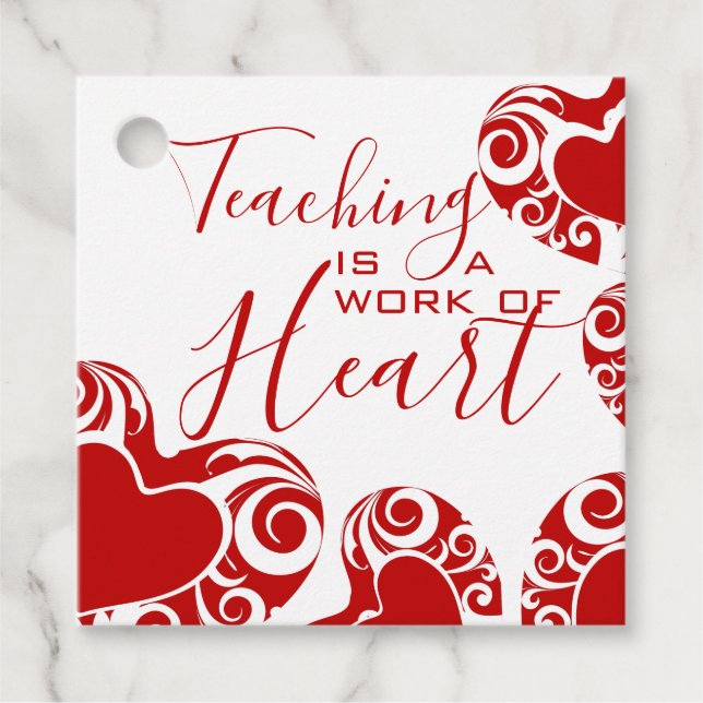 Étiquettes Cadeau Valentines Jour Appréciation de l'enseignant (Devant)