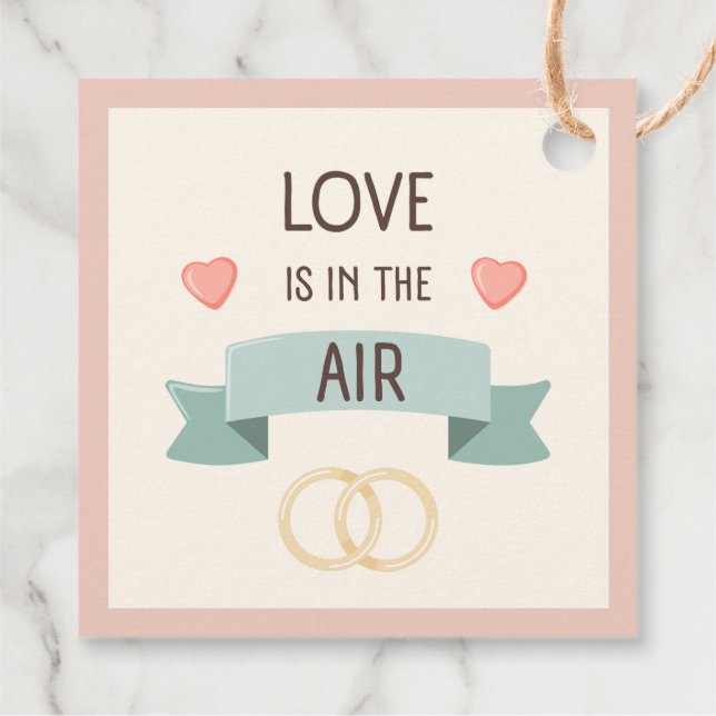Étiquettes Cadeau Valentines jour - L'amour est dans l'air (Dos)