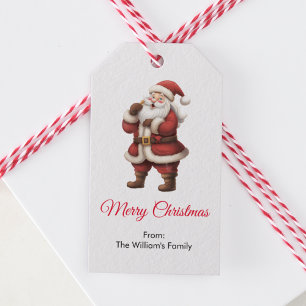 Étiquettes-cadeau Vector Santa Claus