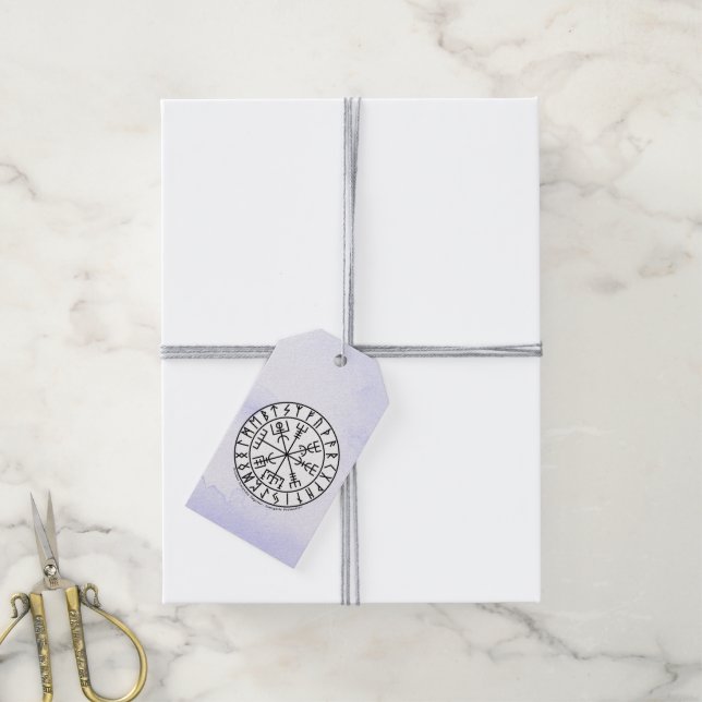 Étiquettes-cadeau Vegvisir Viking Compass Symbol Design (Avec de la ficelle)