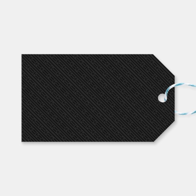 Étiquettes-cadeau Velvet noir (Devant (Horizontal))