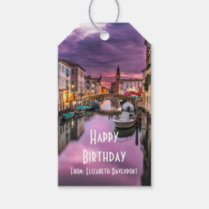 Étiquettes-cadeau Venise, Italie Canal Pittoresque & Architecture Vé