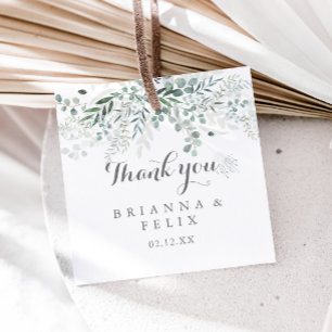 Étiquettes Cadeau Verdure minimaliste Eucalyptus Mariage