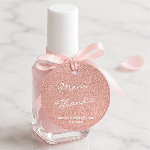 Étiquettes Cadeau Vernis à ongles Rose Gold pour enterrement de vie