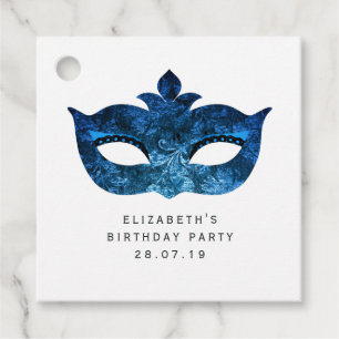 Étiquettes Cadeau Verre bleu chatoyant Debutante