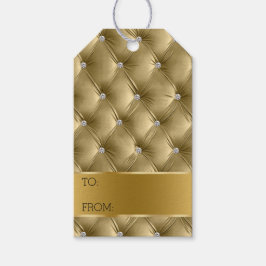 Étiquettes-cadeau Verre d'or chaud de luxe Velvet Noël