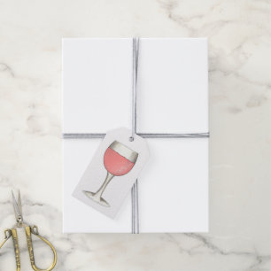 Étiquettes-cadeau Verre Rosé Rose Blush Zinfandel Rose