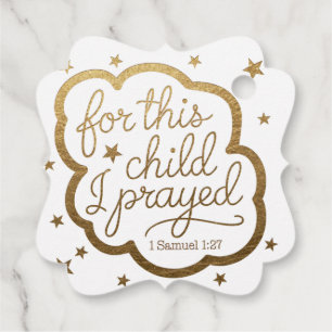 Étiquettes Cadeau verset biblique de 1 Samuel 1:27