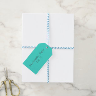 Étiquettes-cadeau Vert bleu turquoise 40E0D0 - Personnalisé ou conse