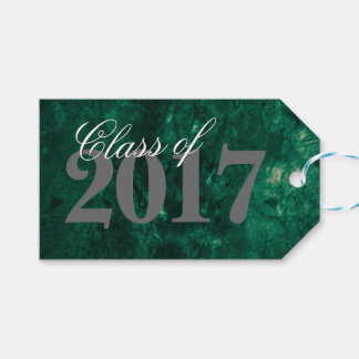 Étiquettes-cadeau Vert émeraude | Tonalité Jade Velvet Grunge Bijou