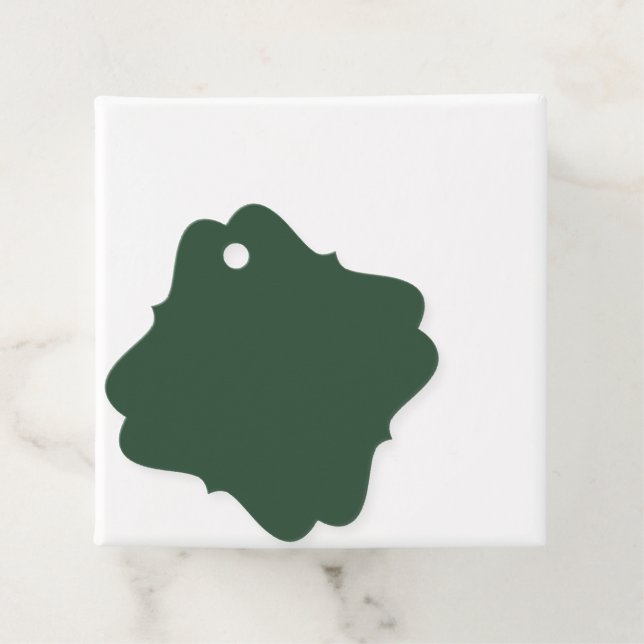 Étiquettes Cadeau Vert Pin (En situation)
