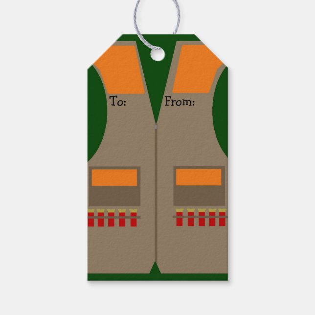 Étiquettes-cadeau Veste de chasse (Devant)