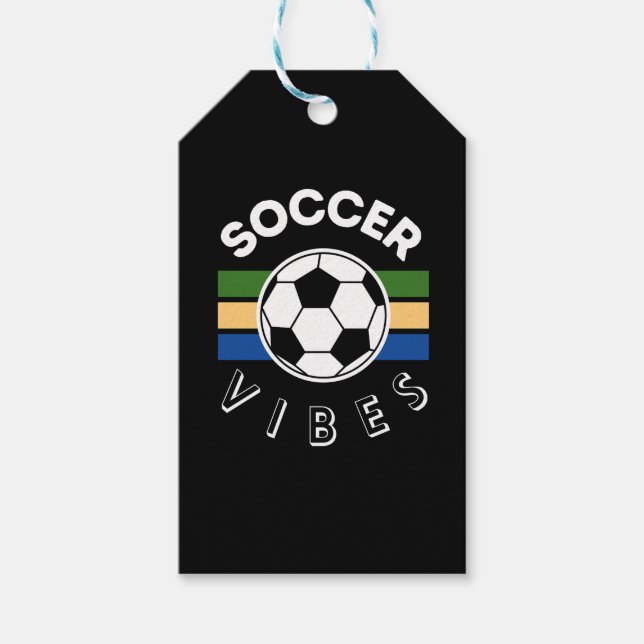 Étiquettes-cadeau Vibes de football (Devant)