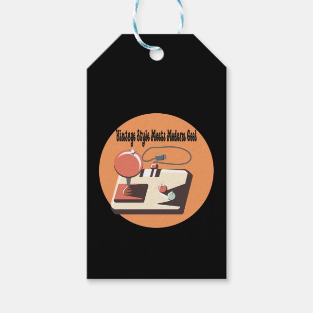 Étiquettes-cadeau Vibes rétro intemporelles (Devant)