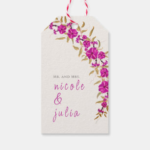 Étiquettes-cadeau Vigne à trompette sauvage violette Jardin de fleur