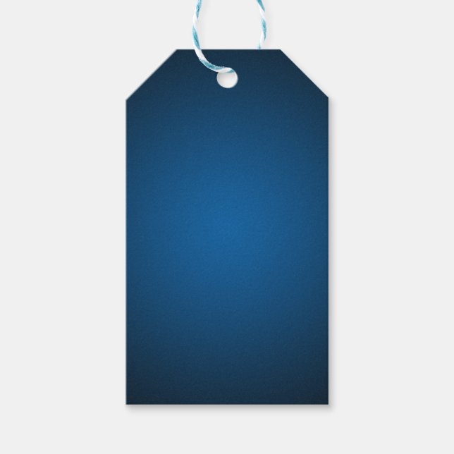 Étiquettes-cadeau Vignette cool bleu-noir gris (Devant)