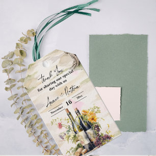 Étiquettes-cadeau Vignoble rustique Romantique Grapevine Mariage
