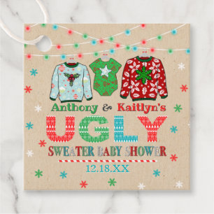 Étiquettes Cadeau Vilain Baby shower de Noël