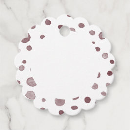 Étiquettes Cadeau Vin Confetti Aquarelle Points Favoriser les étique