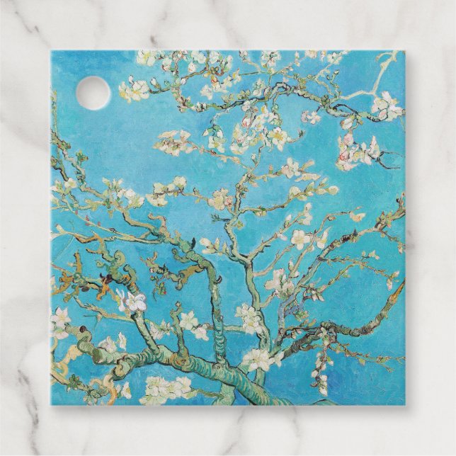 Étiquettes Cadeau Vincent van Gogh - Fleur d'amandes (Devant)