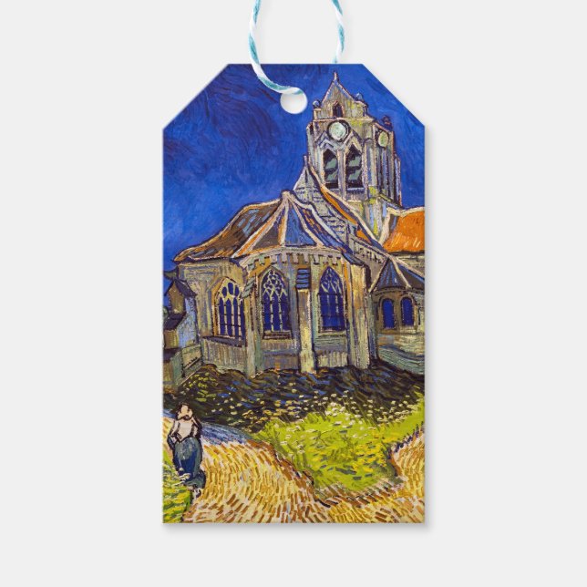 Étiquettes-cadeau Vincent van Gogh - L'église d'Auvers (Devant)