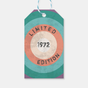 Étiquettes-cadeau Vintage 1972 Limited Edition 50e anniversaire