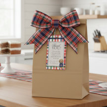 Vintage Americana Plaid Doodle Chien Premier anniv