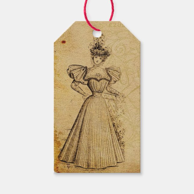 Étiquettes-cadeau Vintage femme (Devant)