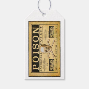 Étiquettes-cadeau Vintage Look "POISON" Halloween 