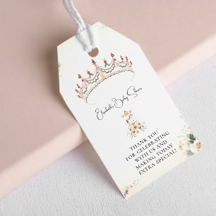 Étiquettes-cadeau Vintage   Merci de Baby shower de la petite prince