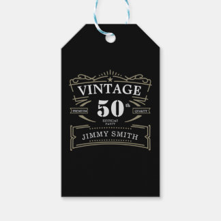 Étiquettes-cadeau Vintage N'Importe Quel Âge Thème Rustique