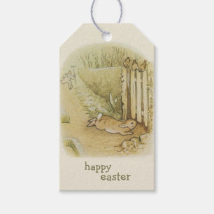 Étiquettes-cadeau Vintage Retro Joyeux lapin de Pâques lapin lapin